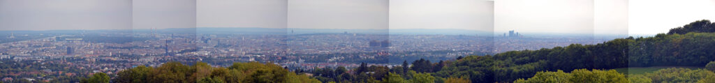 Panoramablick vom Cobenzl über Wien