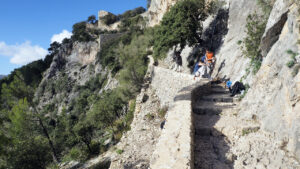 Klettern am Castell d'Alaró, Mallorca
