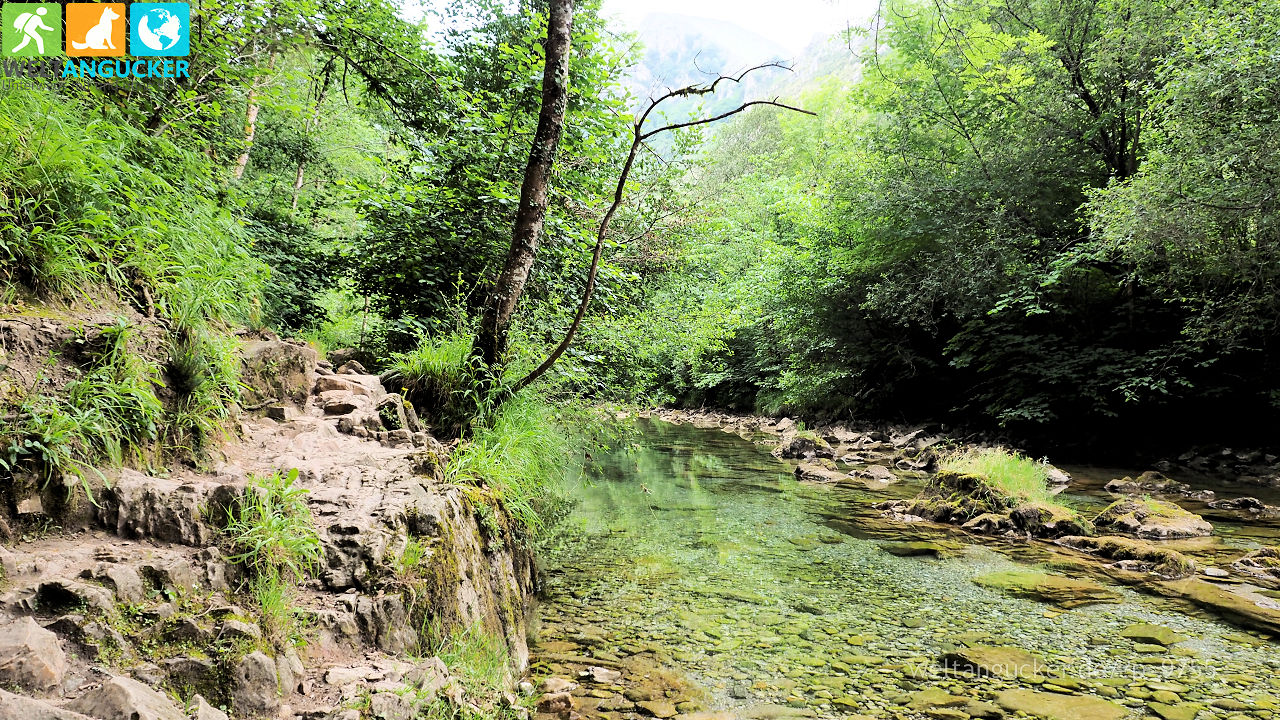 29/48 - Santianes de Tornín: Entlang des Río Dobra zur Olla de San Vicente (Cangas de Onís, Asturien, Spanien)