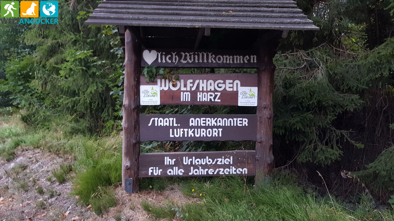 1/32 - Ortsschild Wolfshagen im Harz