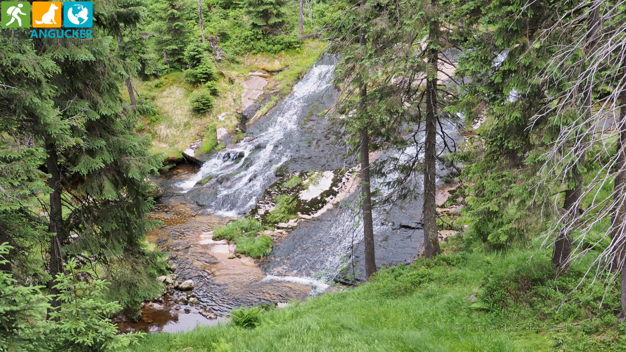 Elbe-Wasserfall im Labský důl/Elbgrund (Spindlermühle, Riesengebirge, Tschechien)