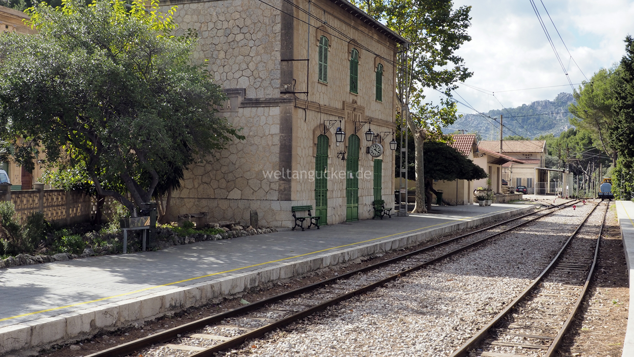 Bahnhof von Bunyola (Mallorca, Balearen, Spanien)