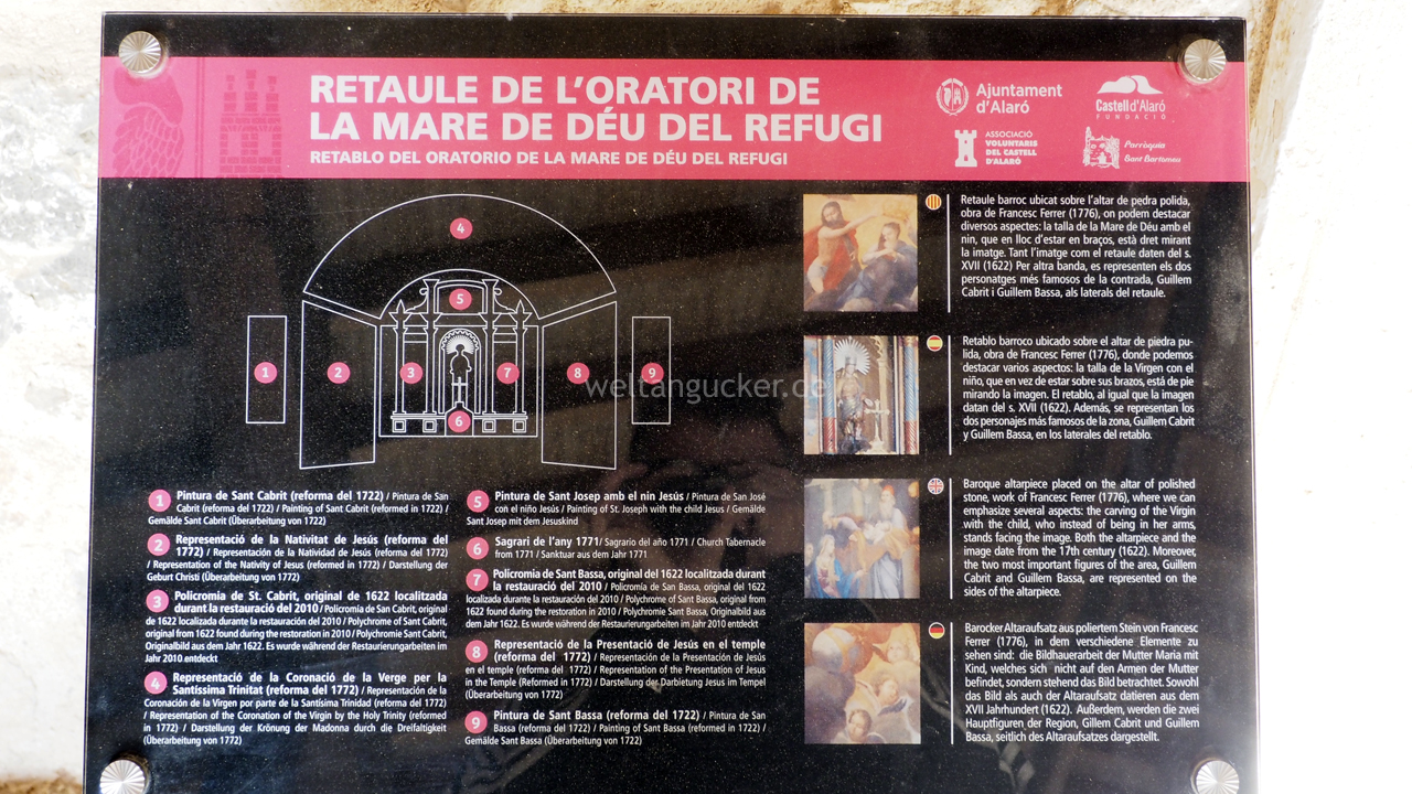 Oratori del la Mare de Déu del Refugi auf dem Puig d'Alaró (Mallorca, Spanien)