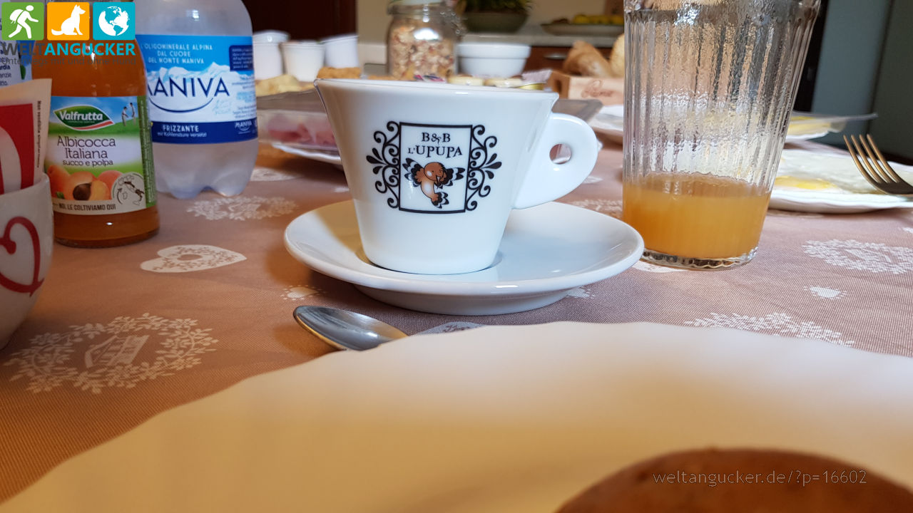 Frühstücksraum im B&B L'Upupa (Bussolengo, Venetien, Italien)