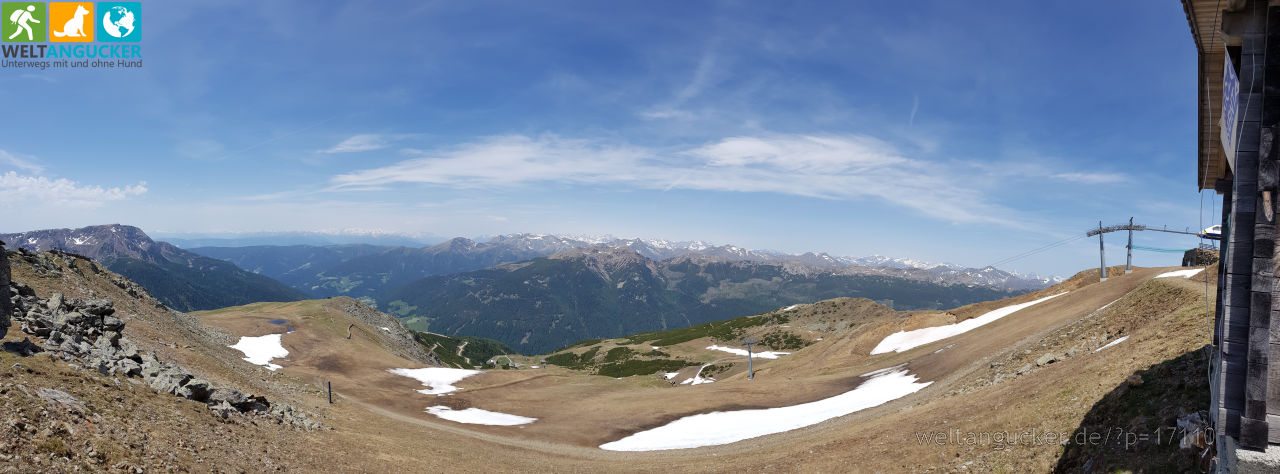 Panoramablick vom Sattele (Höhenrundweg 9B, Sarntal, Südtirol, Italien)