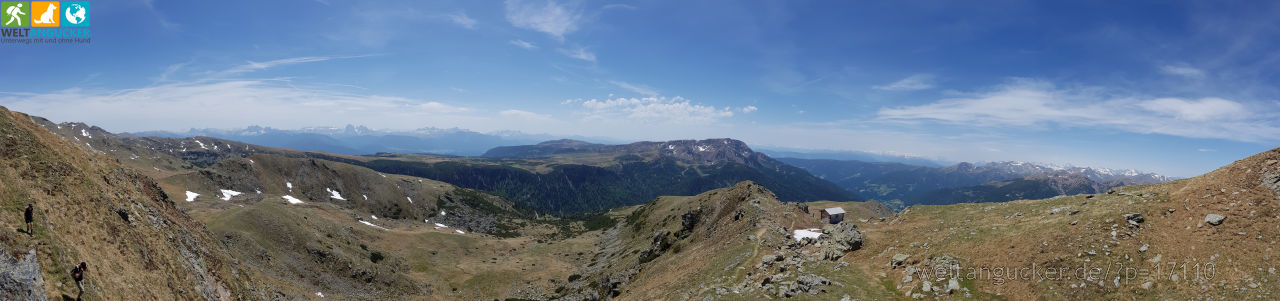 Panoramablick vom Sattele (Höhenrundweg 9B, Sarntal, Südtirol, Italien)