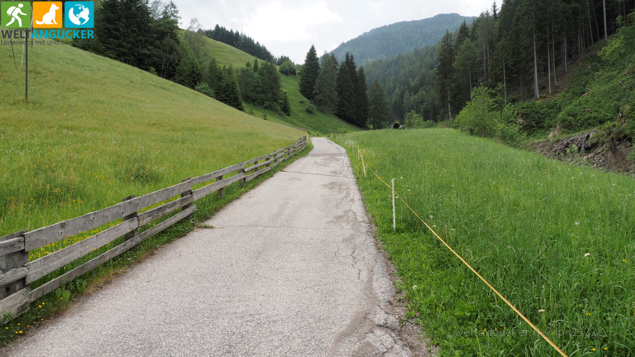 2/12 - Wanderweg 7a in Unterreinswald zu den Reinswalder Mühlen (Sarntal, Südtirol, Italien)