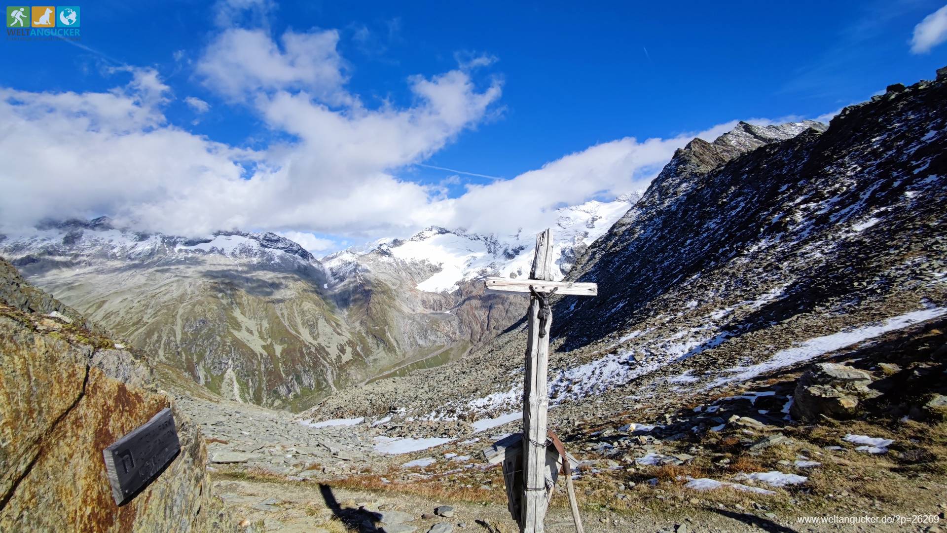 Blick von der Birnlücke zur Krimmler Kees im Naturpark Hohe Tauern