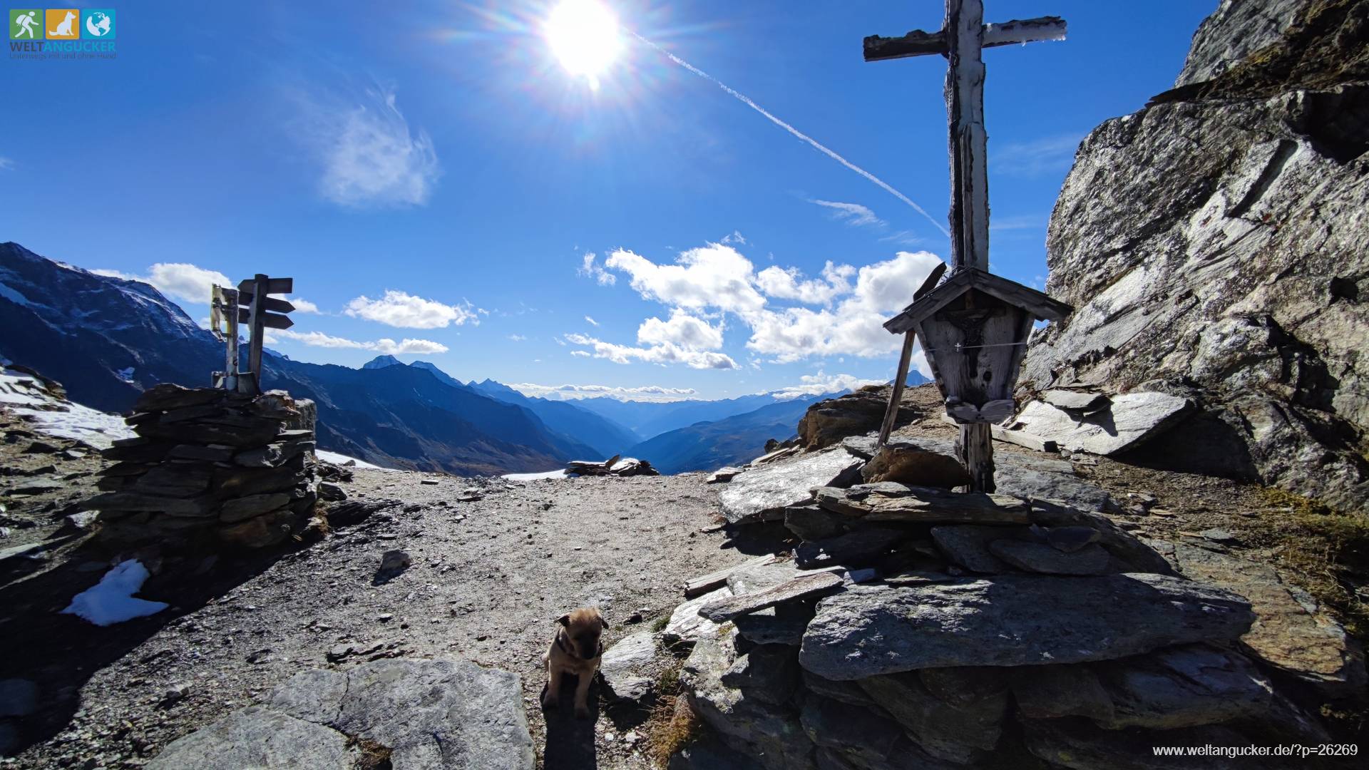 Gipfelkreuz der Birnlücke im Naturpark Rieserferner-Ahrn