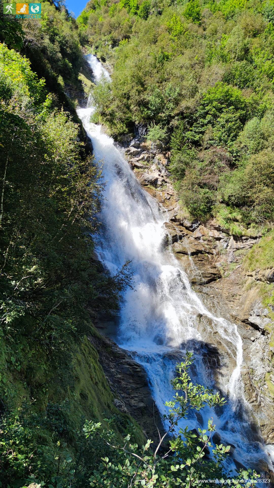 Ferleiten: Kraftplatz Unterer Wasserfallblick am Wasserfall Erlebnisweg