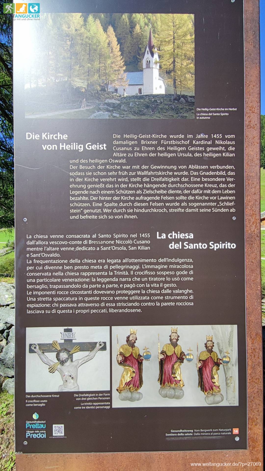 5/11 - Erklärtafel an der Heilig-Geist-Kapelle in Naturpark Rieserferner-Ahrn