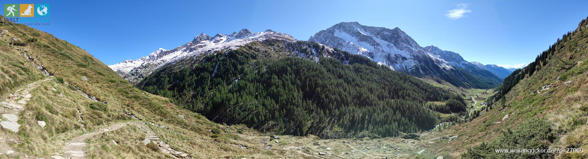 7/7 - Panoramablick vom Krimmler Tauernweg im Südtiroler Naturpark Rieserferner-Ahrn